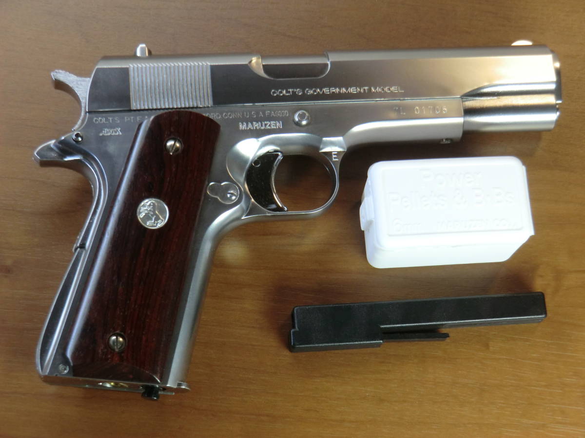 マルゼンコルトガバメント(ステンレス・ローズウッドグリップ樹脂製