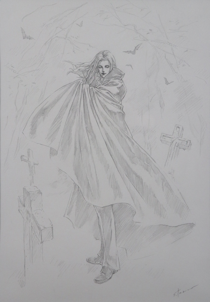 ◇丹野忍◇オーダー原画モノクロ◇鉛筆◇オリジナル直筆