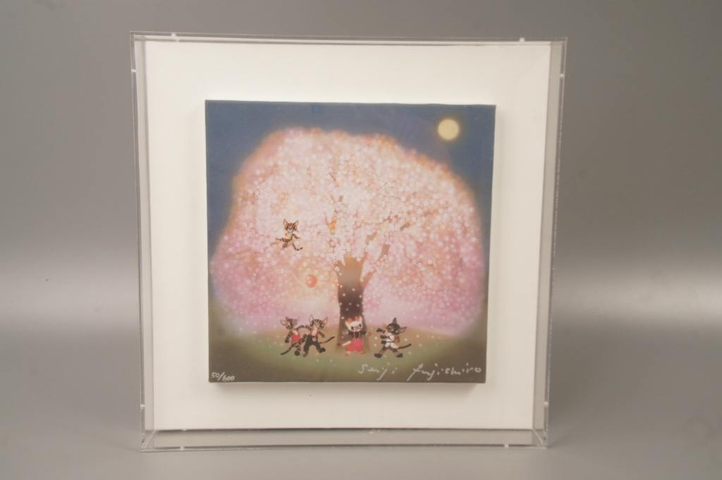 藤城清治 【夜桜】リトグラフ Gallery Gen-so-ka 藤城清治『夜桜』など全品卸値特価 絵画販売