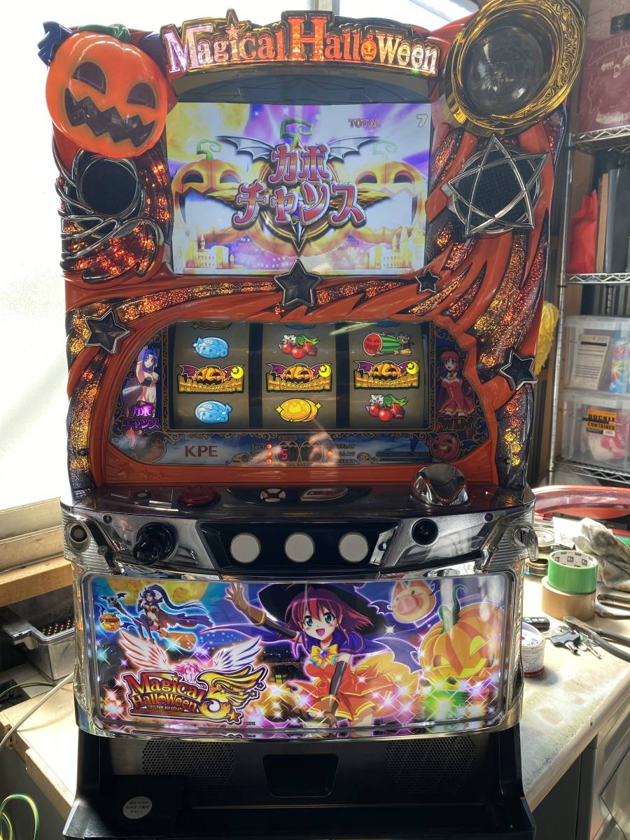 パチスロ実機 5号機 マジカルハロウィン５ コイン不要機付 無料オプションあり の落札情報詳細 ヤフオク落札価格情報 オークフリー スマートフォン版