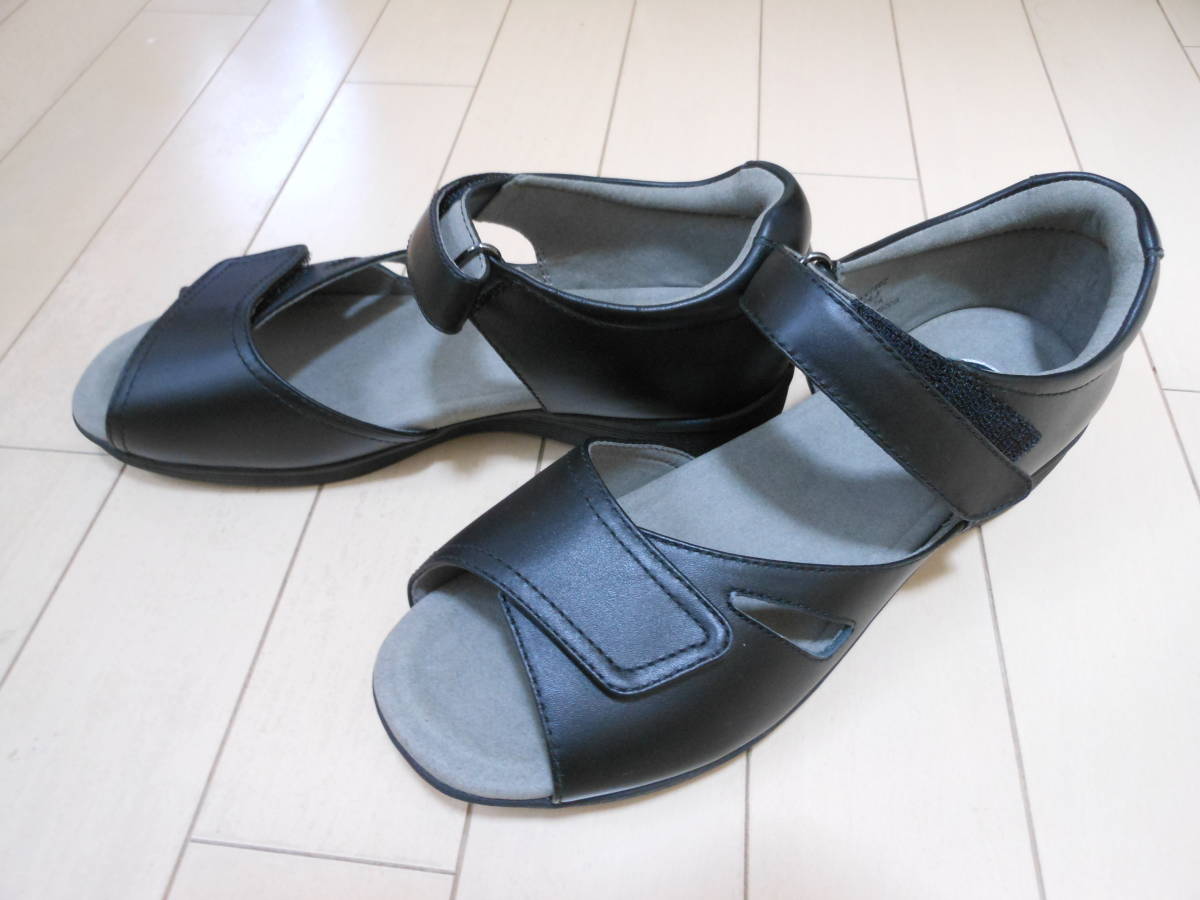 新品 Asahi Medical Walk アサヒ メディカルウォーク ひざのトラブルを予防するshm機能付 本革サンダル 未使用 24 5cmeee 黒 の落札情報詳細 ヤフオク落札価格情報 オークフリー スマートフォン版