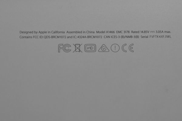 macbook air model a1466 emc 3178