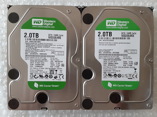 SATA ★ 3.5インチHDD　2.0TB x２枚セット　計4.0TB (4000GB) ☆ HITACHI　HDS723020BLA642 ★ SATA ☆ 3.5インチHDD 2.0TB x２枚セット 計4.0TB (4000GB) ☆ HITACHI