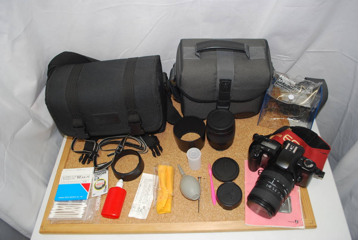 中古品 現状品 キャノン Canon Eos Kiss フィルム 一眼レフ レンズ 付き 70 210mm 28 80 説明書 バッグ メンテナンス セット まとめ の落札情報詳細 ヤフオク落札価格情報 オークフリー スマートフォン版