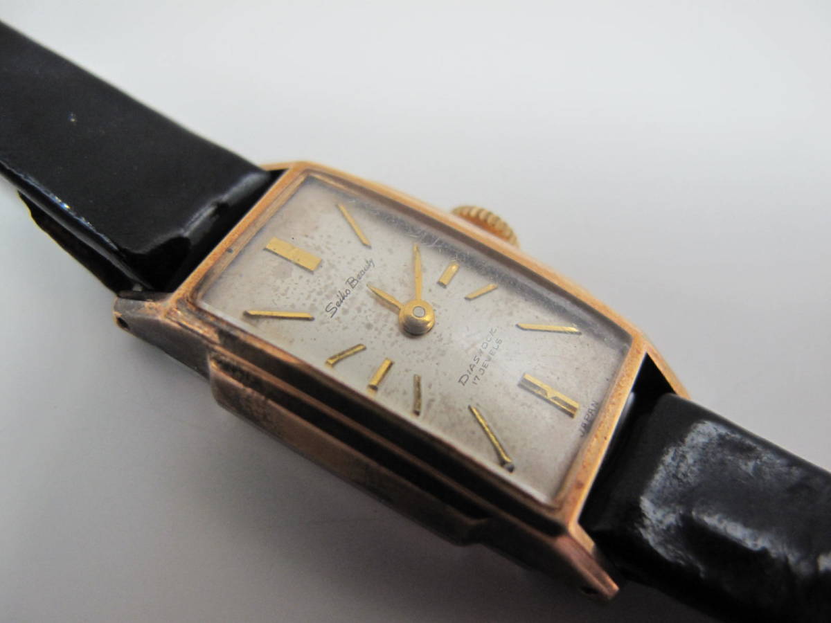 SEIKO VENUS DIASHOCK 17JEWELS K18刻印 アンティーク腕時計