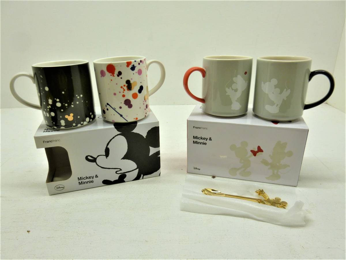 新品 A Francfranc フランフラン Disney ディズニー マグカップ ペアマグ ２セット 未使用 の落札情報詳細 ヤフオク落札価格情報 オークフリー スマートフォン版