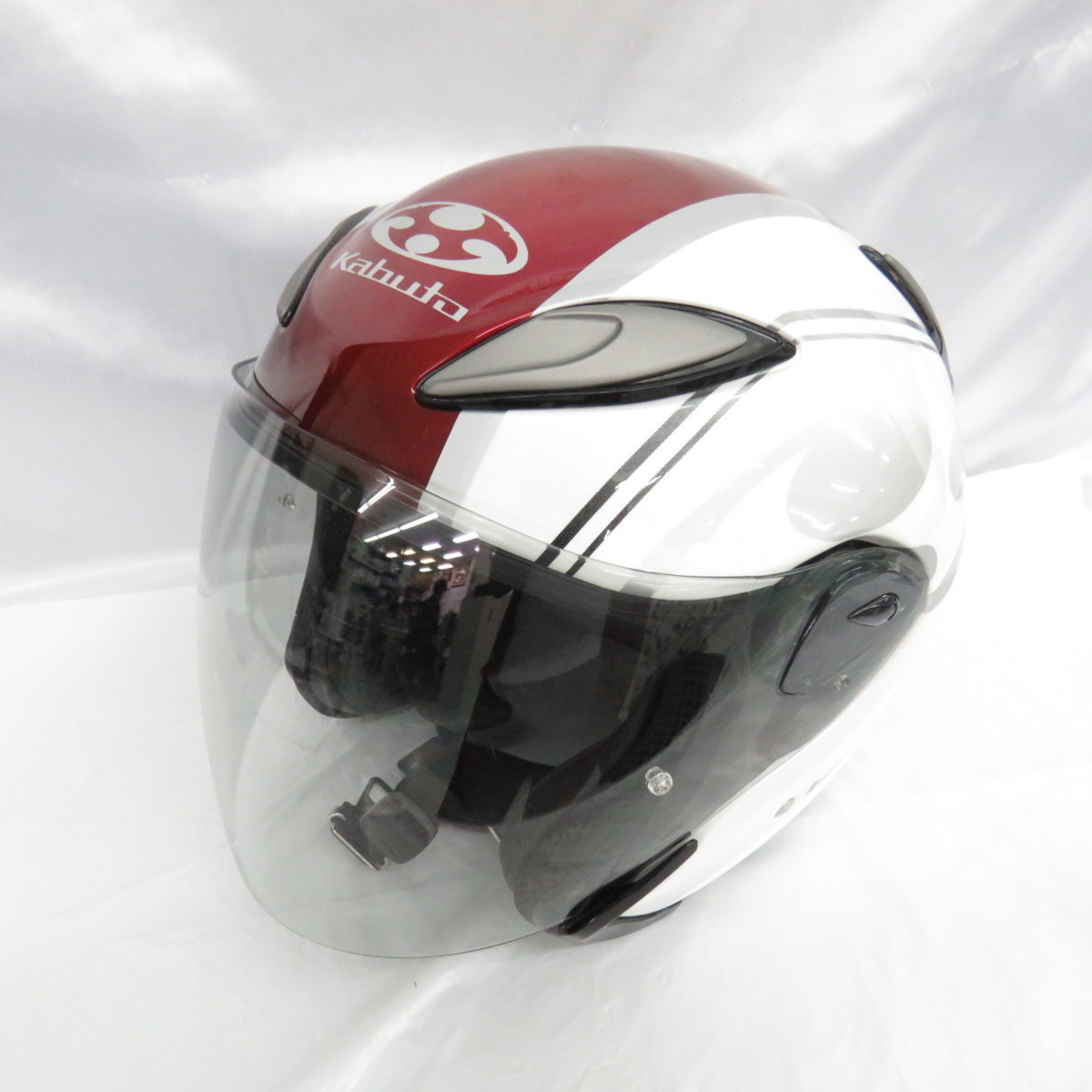 Kabuto ジェットヘルメット 赤・白・グレー