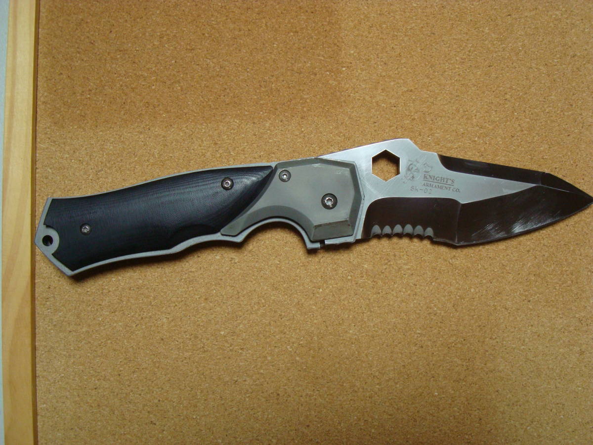 【1円スタート！】Knight’s Armament フォールディングナイフ シルバーナイト SK-02　W3206031 Yahoo!オークション -「knight」(ナイフ) (キャンプ、アウトドア用品