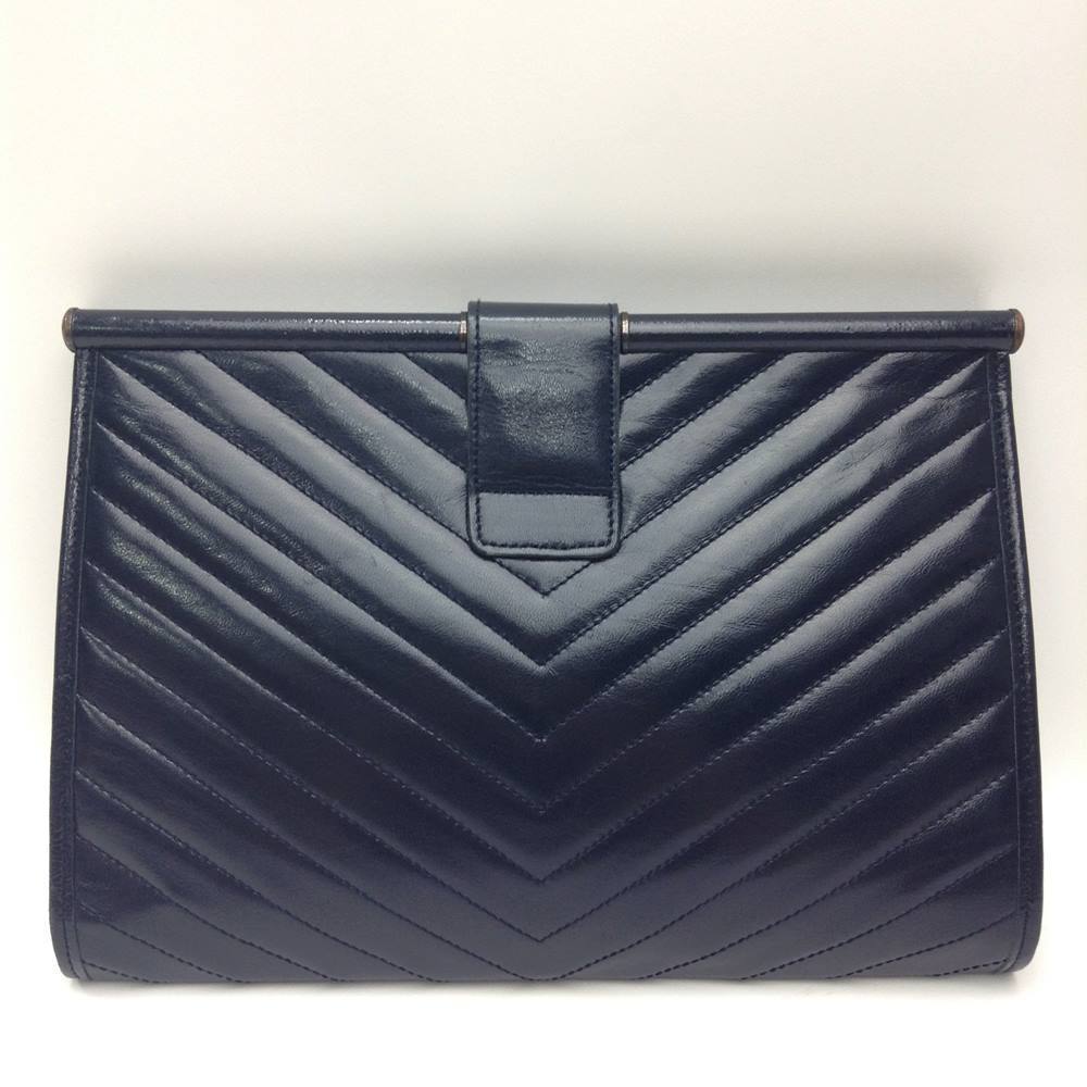 VINTAGE 🔥YVES SAINT LAURENT 🔥YSL BLACK CAMEL LEATHER