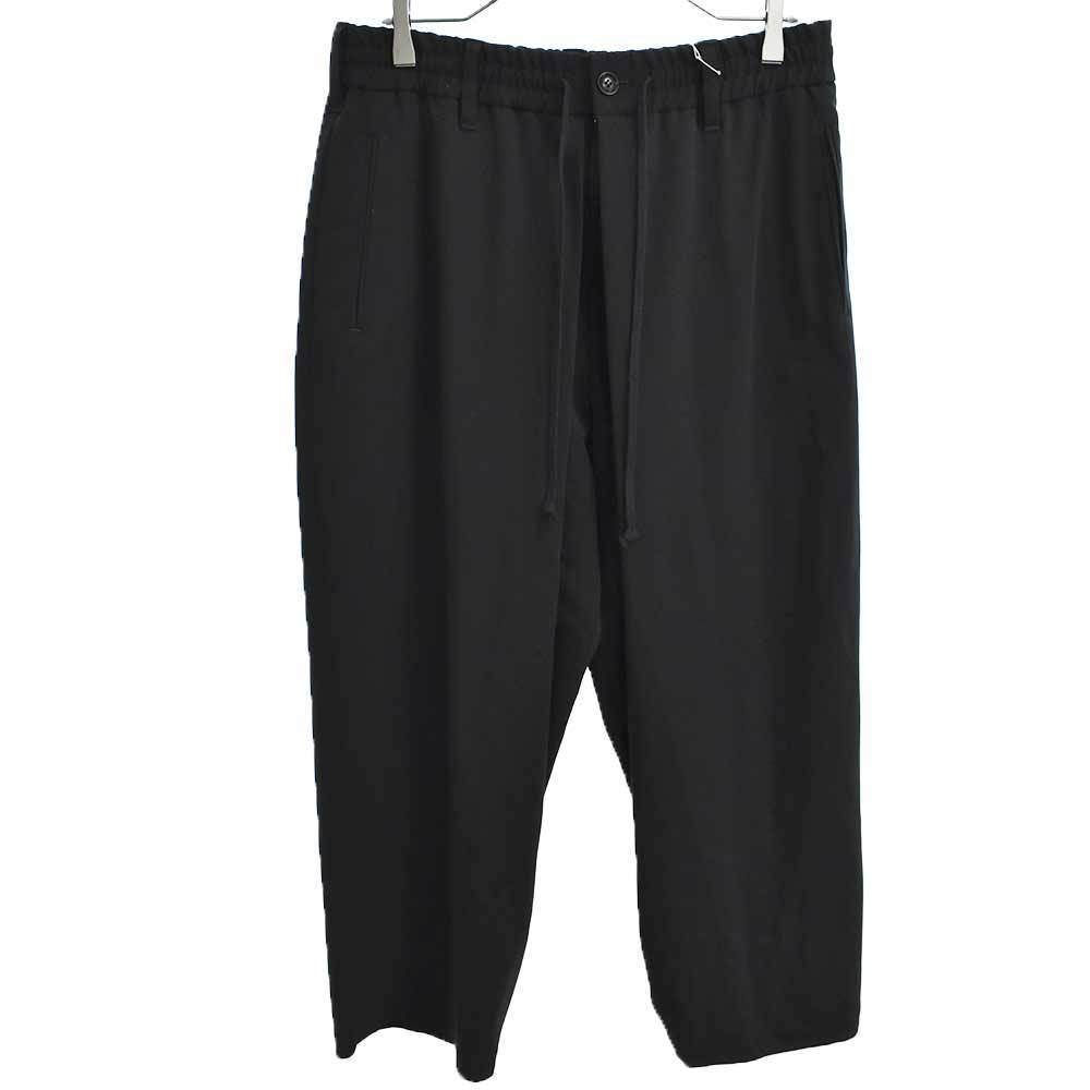 パンツ RAYON GABARDINE WIDE PANTS PE/RAYON GABARDINE STRETCH SHIRRING AND LACES WAIST PANTS