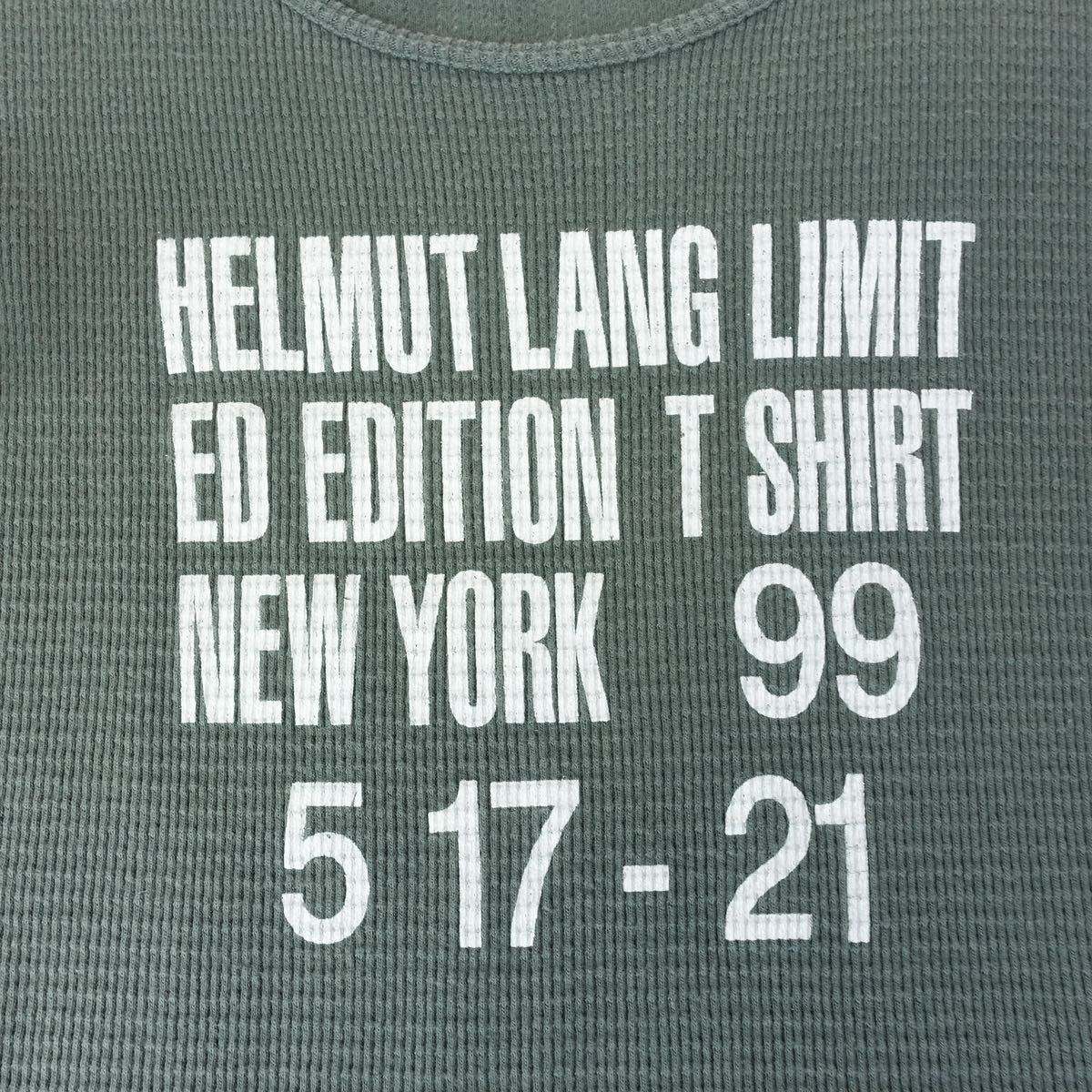 1999 HELMUT LANG vintage サーマルメッシュTシャツ オリーブ S 注目ショップ・ブランドのギフト ヘルムートラングHELMUTLANGメッシュTシャツアーミーデザイン Tシャツ/カットソー(半袖/袖なし)