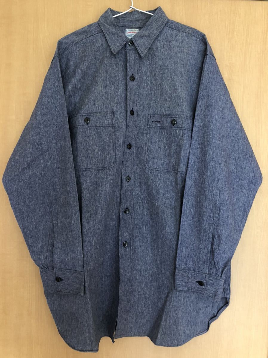新品】デッド 40s SUPER BIG MAC パープルシャンブレー シャツ 