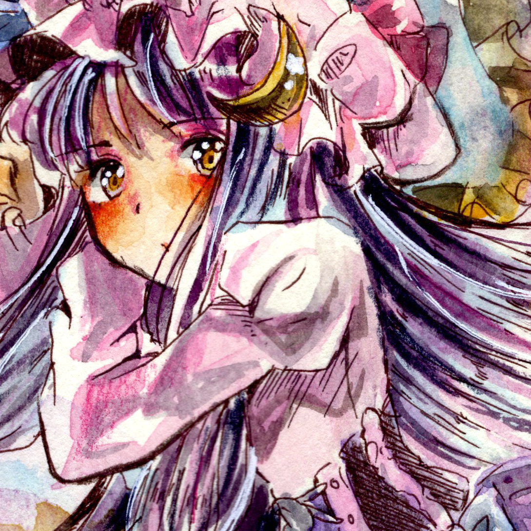 おすすめギフト 東方project パチュリー 色鉛筆イラスト 国内発送 Eliteklub Poliklinikabagatin Hr