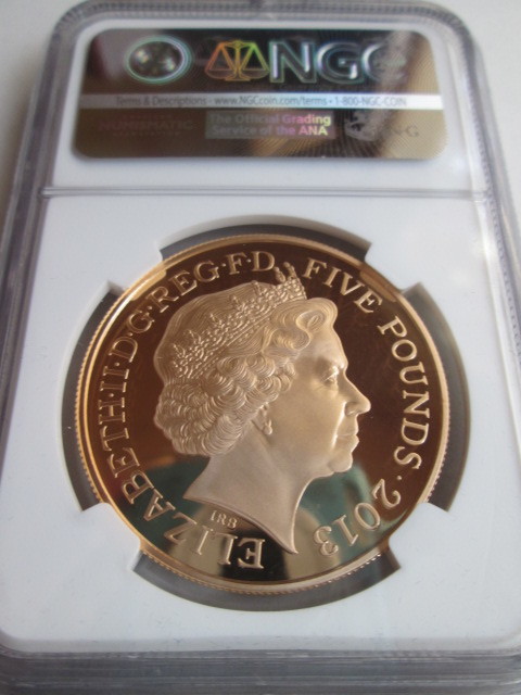 2013 エリザベス女王 戴冠 60周年記念 5ポンド たたん 銀貨①