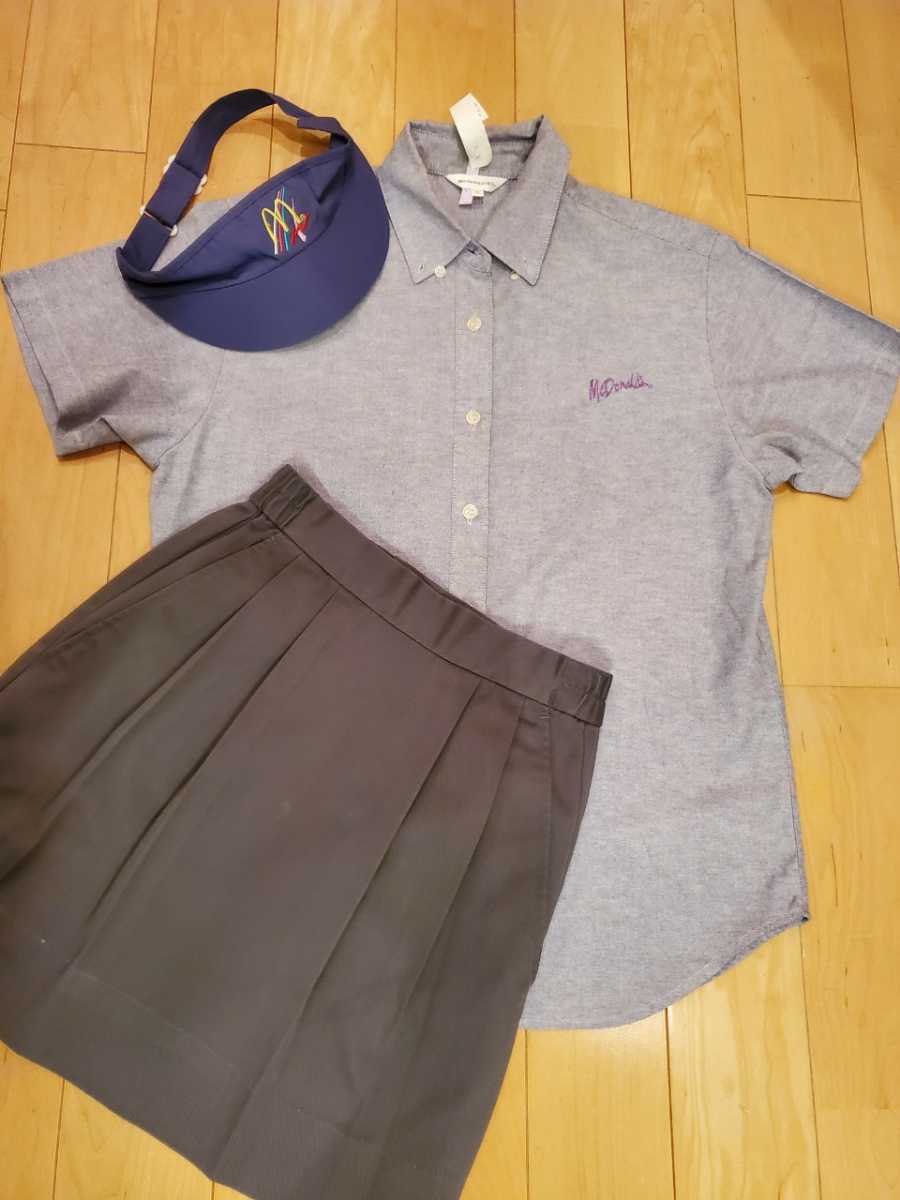 マクドナルド　ユニフォーム　美品　スカート・バイザー マクドナルド ユニフォーム 美品 スカート・バイザー