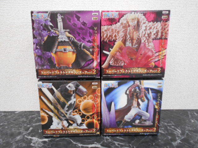 One Piece ワンピース スーパーエフェクト 七武海 フィギュア Vol 2 全4種セット 未開封 ミホーク ドフラミンゴ くま モリア の落札情報詳細 ヤフオク落札価格情報 オークフリー スマートフォン版