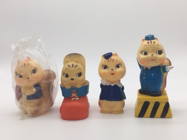 埼玉銀行 サイギンのリコちゃん ソフビ 貯金箱 4種セット 昭和レトロの
