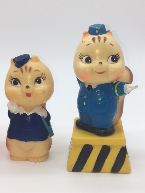 埼玉銀行 サイギンのリコちゃん ソフビ 貯金箱 4種セット 昭和レトロの