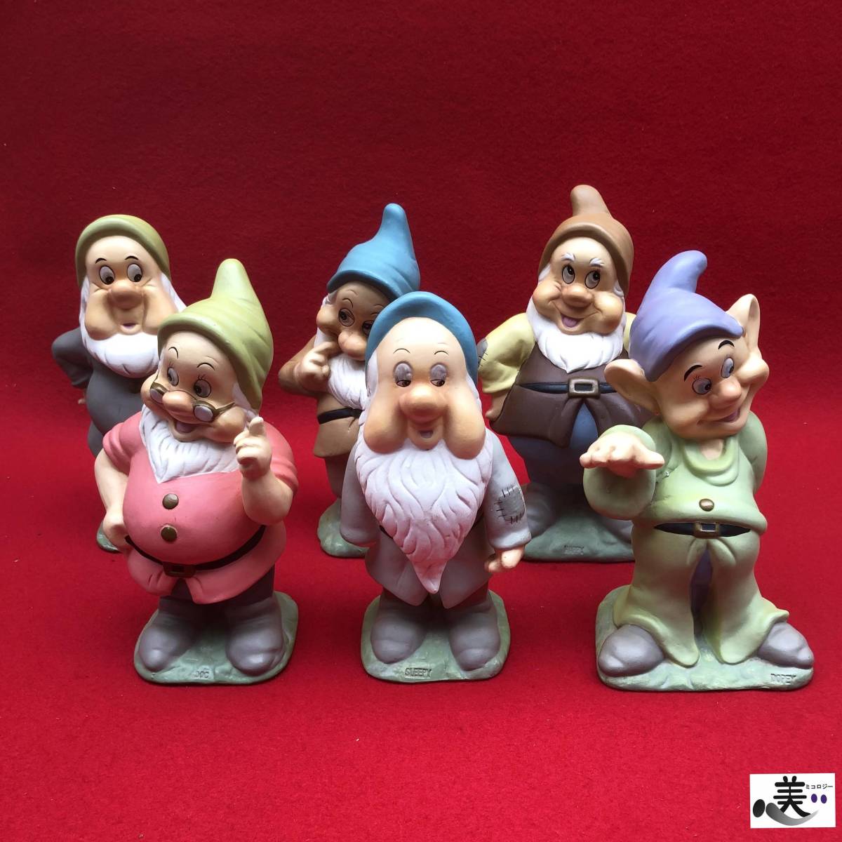 甲mj9715 訳アリ 陶器製 七人の小人 置物 6体 ガーデンオーナメント インテリア 飾り物 コレクション 人形 ディズニー の落札情報詳細 ヤフオク落札価格情報 オークフリー スマートフォン版