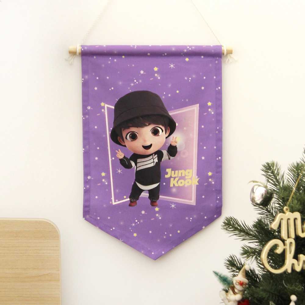 新品】新商品☆BTS 公式 TinyTAN ジョングク ファブリック フラッグ 旗