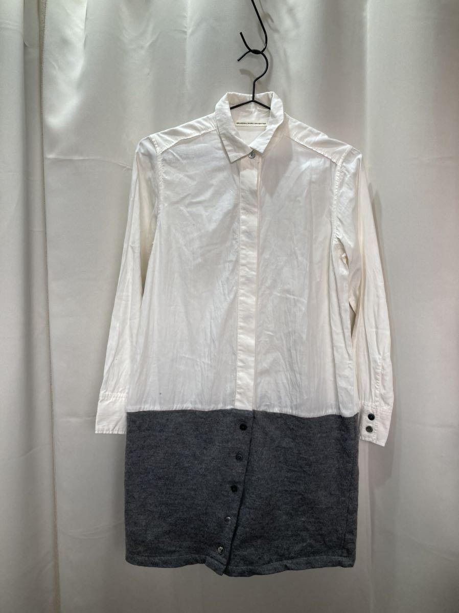 送料198円 Grandma Mama Daughter ウール 切り返し シャツ ワンピース 0 グランマママドーター Kato カトー a トリプルエー ワンピ の落札情報詳細 ヤフオク落札価格情報 オークフリー スマートフォン版