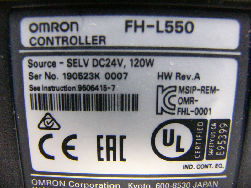 ☆美品☆ OMRON FH-L550 + FH-XDM-L 画像センサ/画像処理システムの