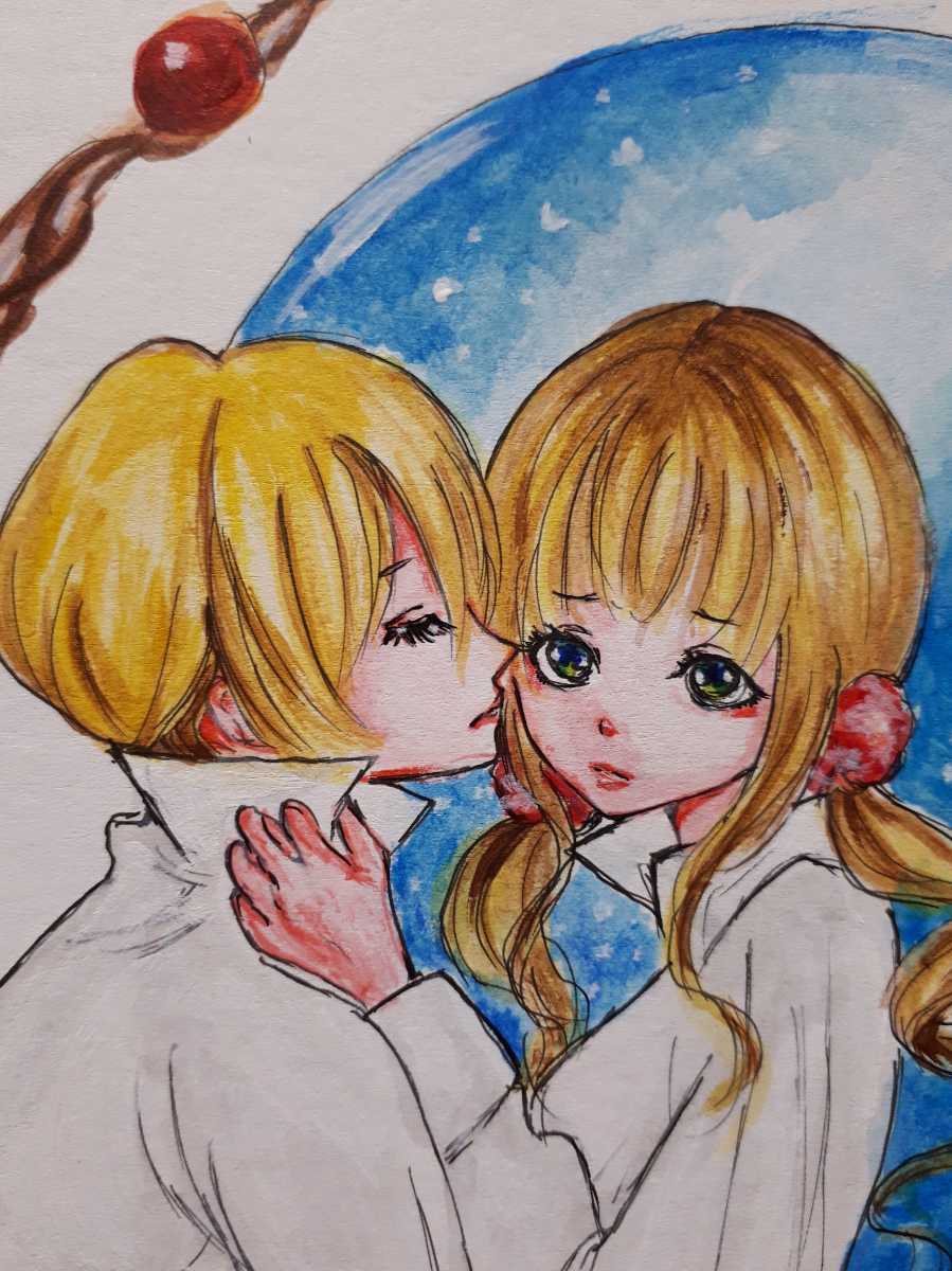 手描きイラスト オリジナル カラフル リカ 女の子 笑顔が一番 色紙 以上節約 リカ