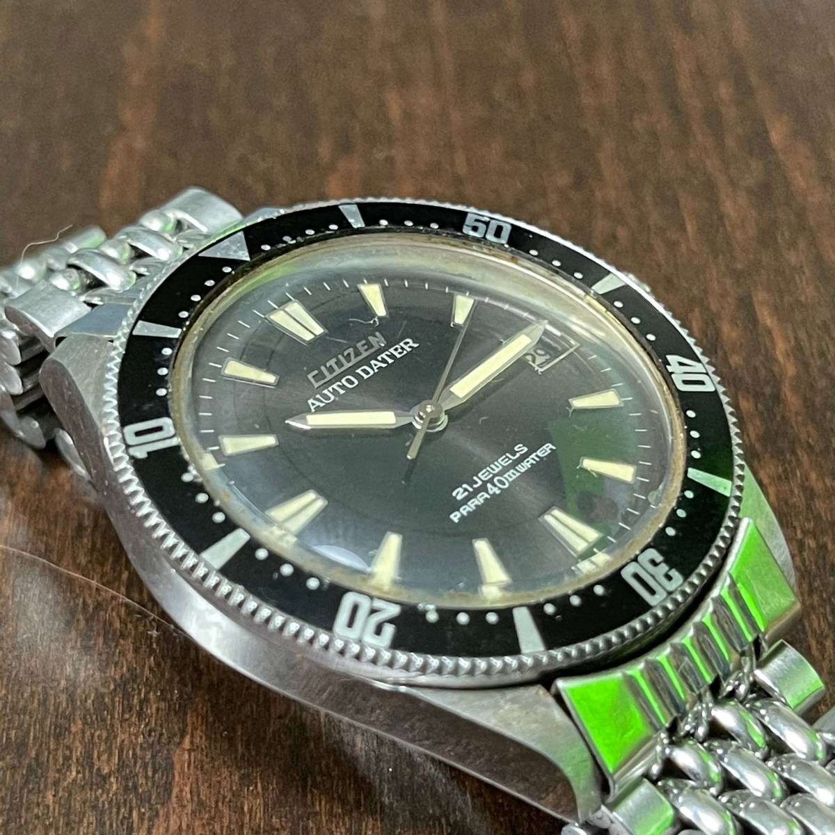 【超希少】CITIZEN Auto Dater 3001-DM 21石 The Mysterious Vintage Citizen Auto Dater 40M Diver ADOS 3001-D