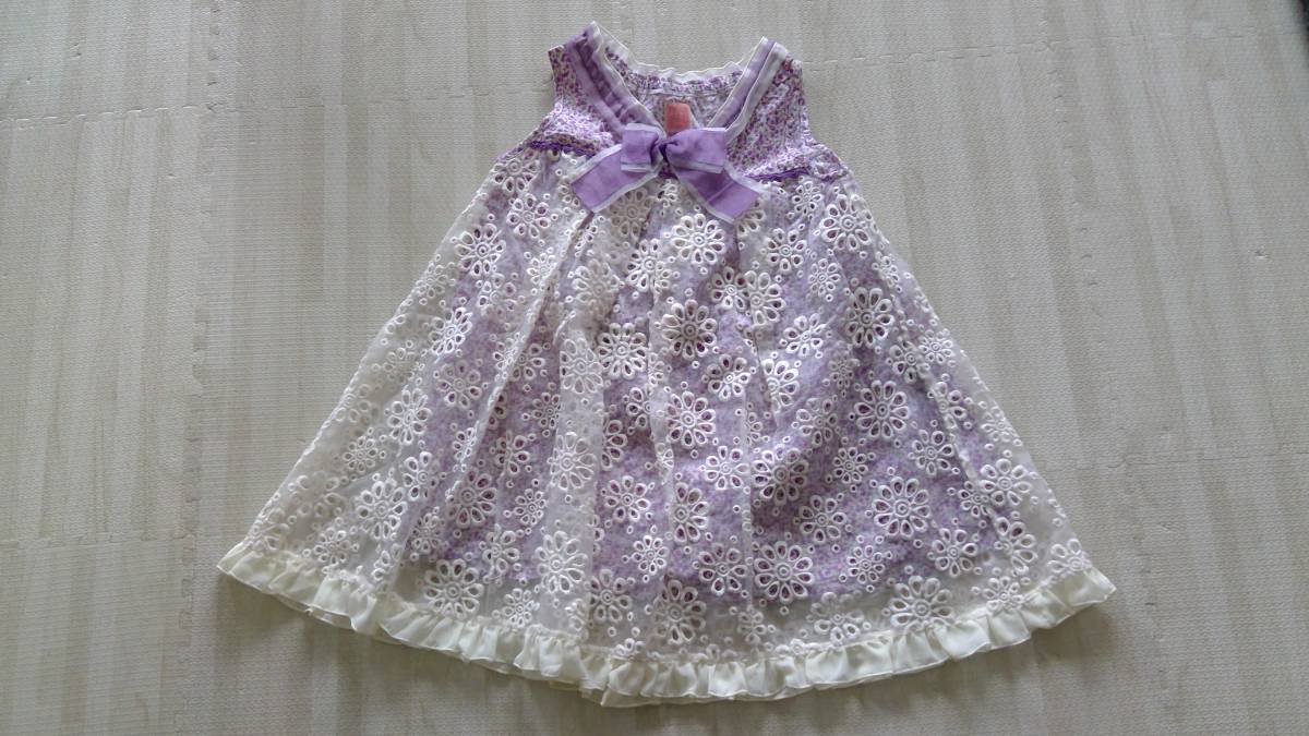 ｕｓｅｄ Axes Femme Kids アクシーズファムキッズ 女の子１３０ｃｍ ラベンダーカラー花柄ノースリーブチュニックワンピース の落札情報詳細 ヤフオク落札価格情報 オークフリー スマートフォン版
