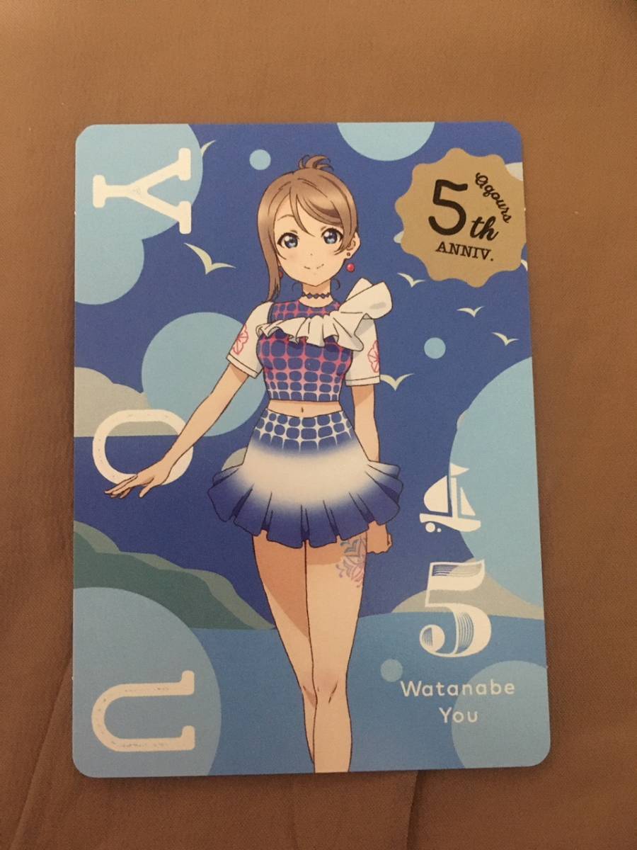 新品 ラブライブ サンシャイン Aqours5周年記念アニメーションpv付きシングル 5周年ありがとうカード メンバーカード 渡辺曜 の落札情報詳細 ヤフオク落札価格情報 オークフリー スマートフォン版