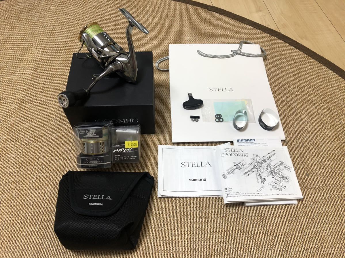 SHIMANO C3000MHG バリアルノブ18ステラ シマノ 18ステラC3000MHG DRT バリアルノブ 夢屋PE0815スプール セット