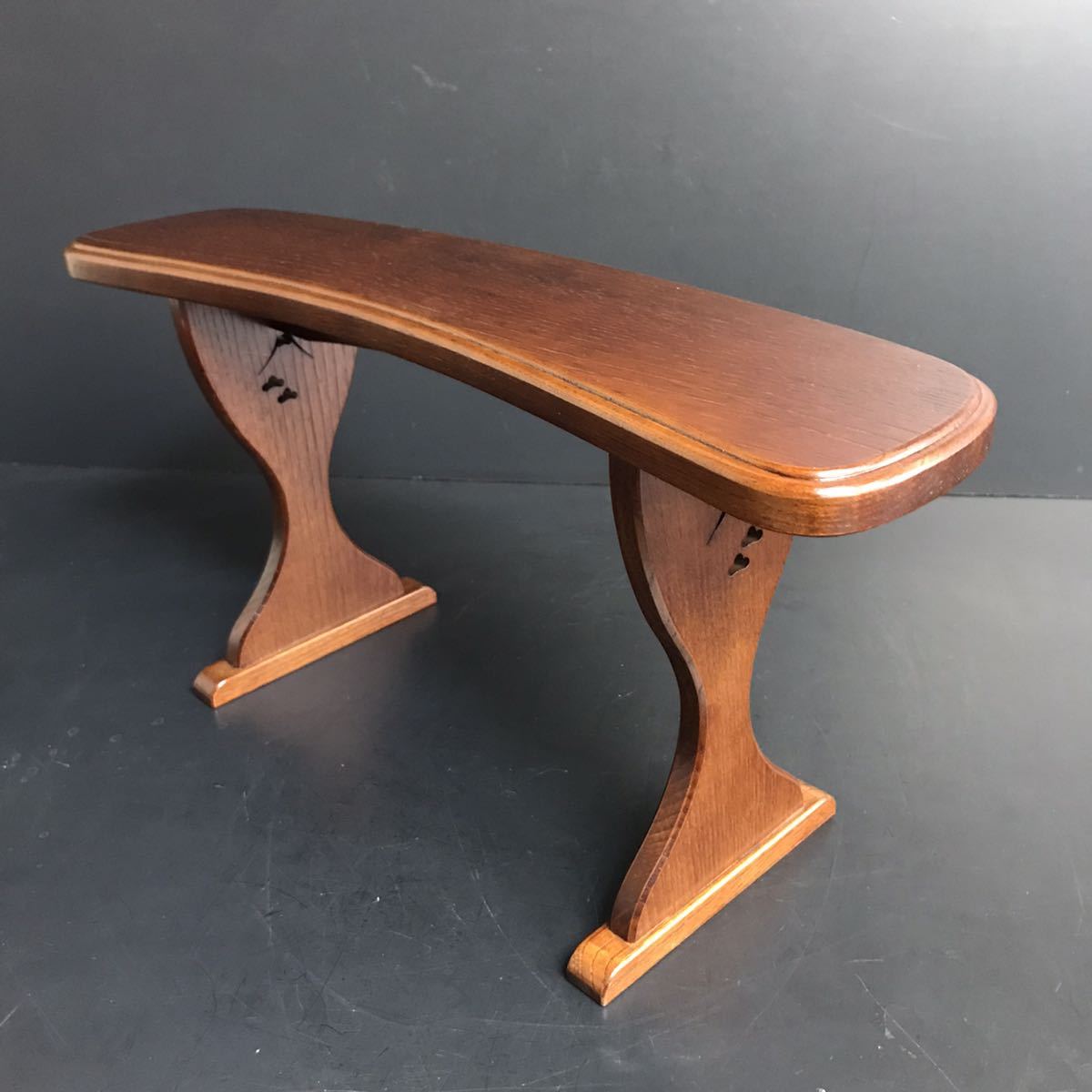 木製漆器 朱塗 根来塗 脇息 肘置き