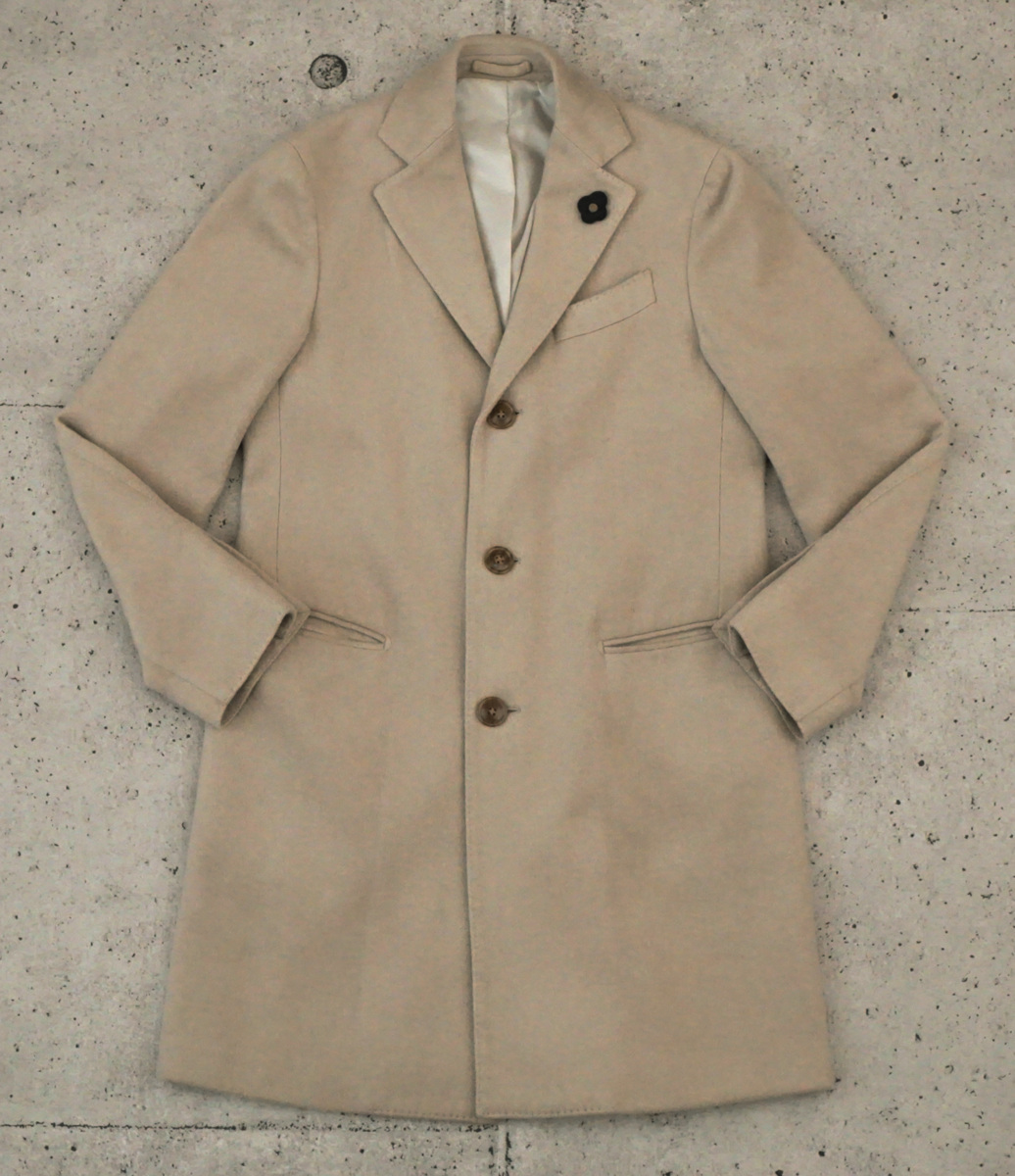 <美品> LARDINI ベージュ ウール チェスターコート サイズ44 LARDINI ラルディーニ ベージュ ウール チェスターコート 44 【公式通販】