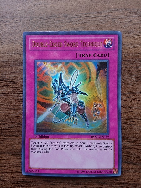 遊戯王 英語版 Rymp En112 Double Edged Sword Technique 諸刃の活人剣術 ウルトラレア 1st Edition の落札情報詳細 ヤフオク落札価格情報 オークフリー スマートフォン版