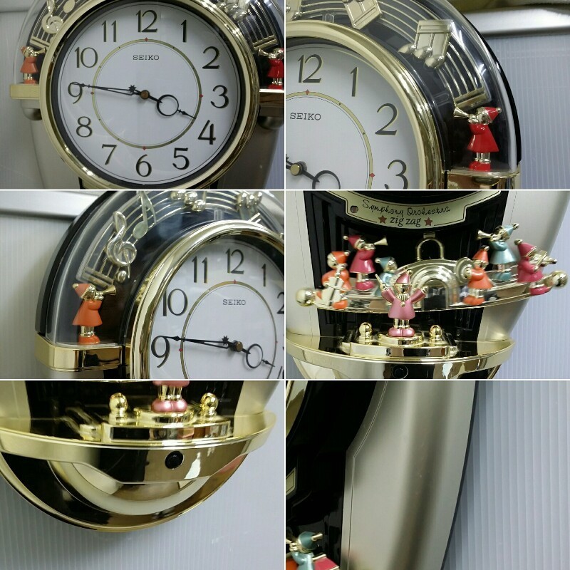 美品☆90年代 SEIKO からくり時計 AM610G zig zag ジグザグ メロディ