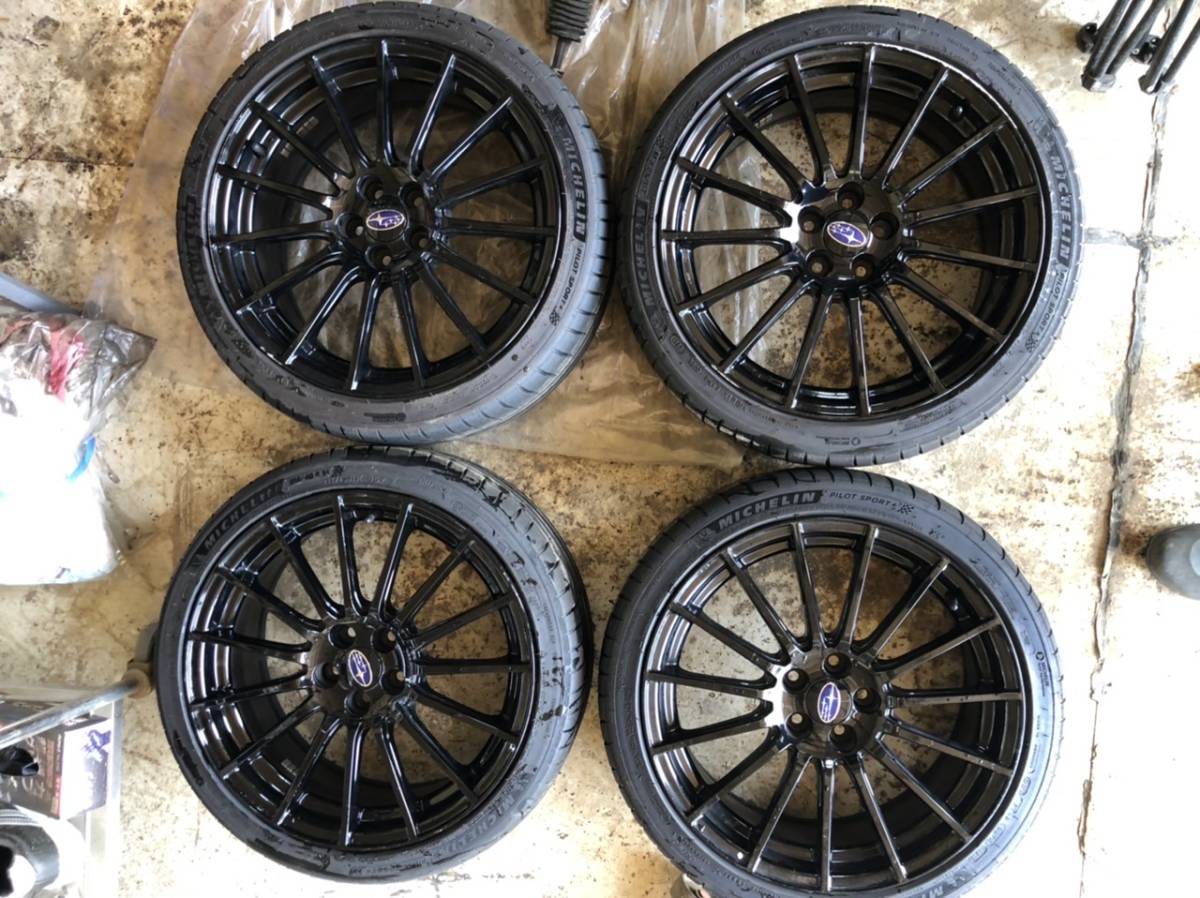 新車外し 美品】スバル BRZ STIスポーツ 純正 18in 7.5J +48 PCD100 4