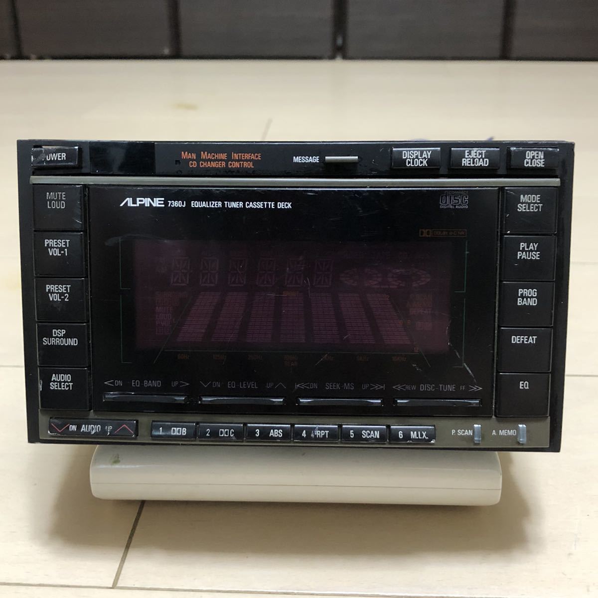 当時物 ALPINE 7360J イコライザー チューナー カセットデッキ 2din