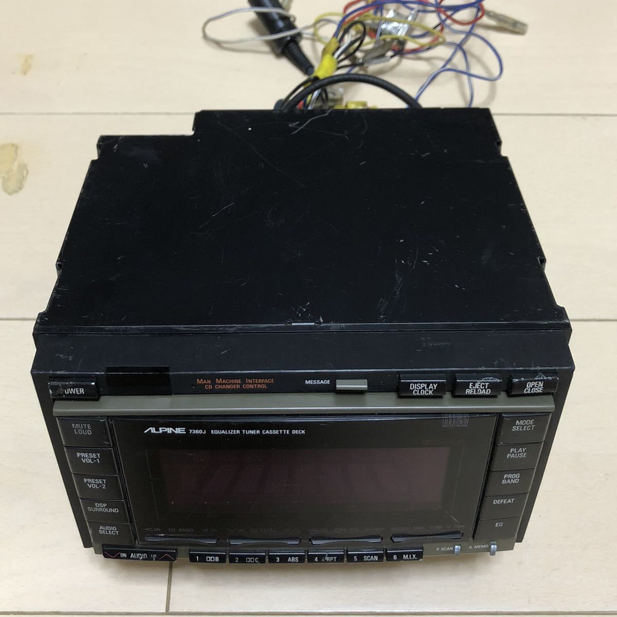 当時物 ALPINE 7360J イコライザー チューナー カセットデッキ 2din