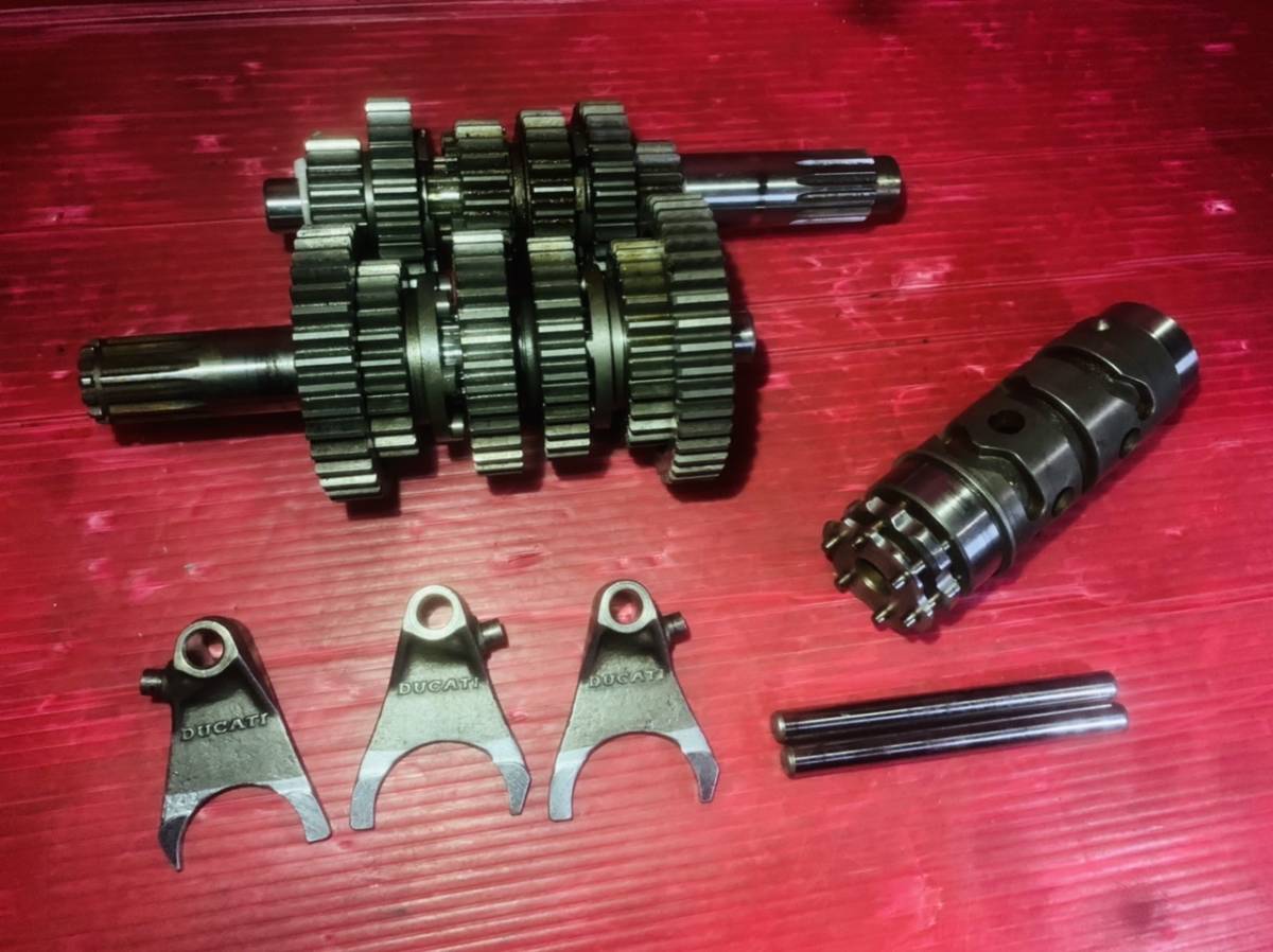 L486★DUCATI ドゥカティ 750F1 ロングレイシャフト6速T/M 薄ギヤ・6速トランスミッションAssyの落札情報詳細
