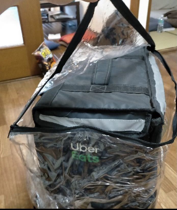 新品】デリバリーバッグ用・ファスナー付きレインカバー Uber eats 