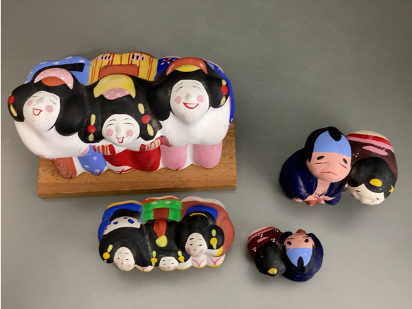 白蓮】土佐 高知『連ればり』康重窯『夫婦連ればり』他 4点 /春画人形