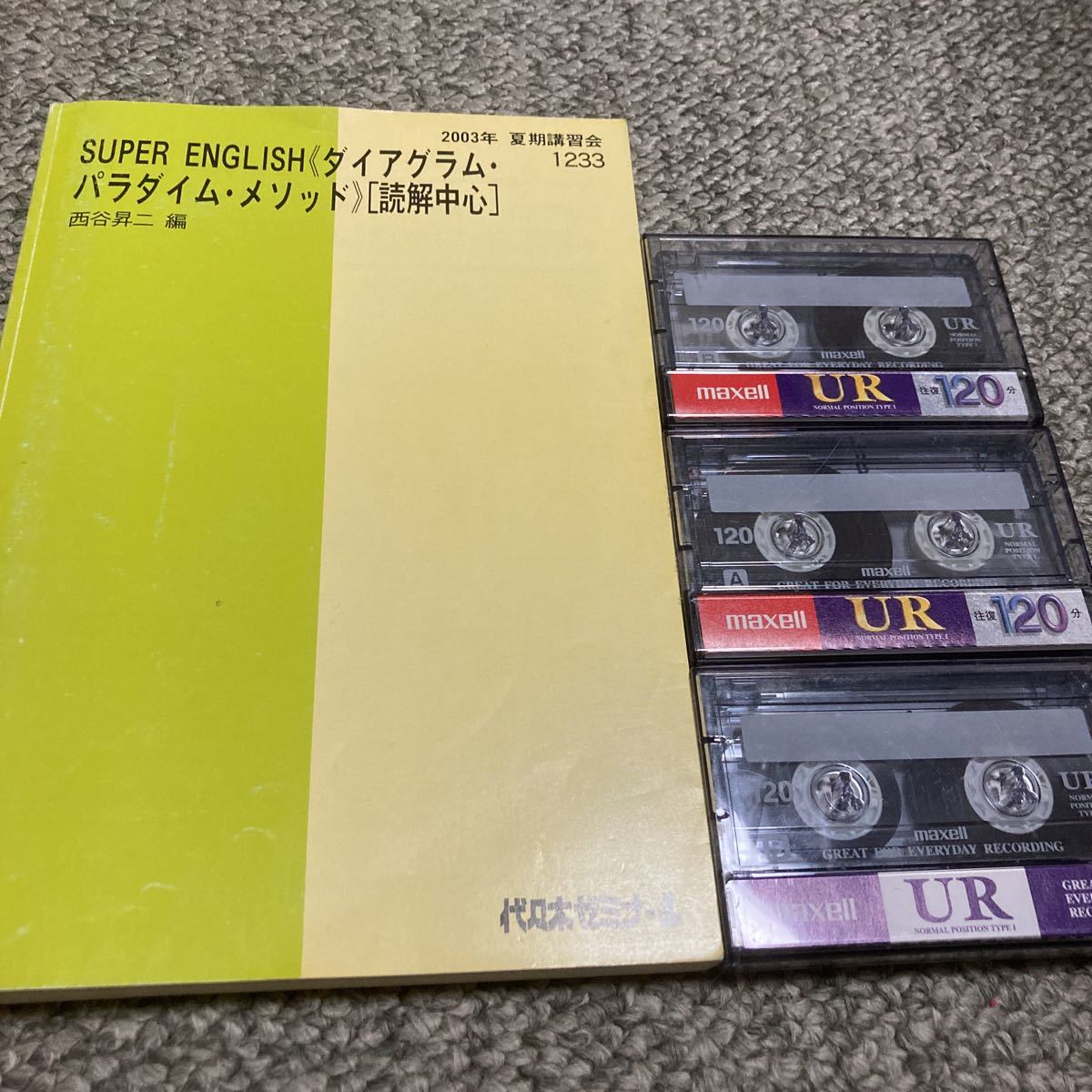 西谷昇ニ英語読解中心代ゼミテキスト2002 2003 冬期直前講習