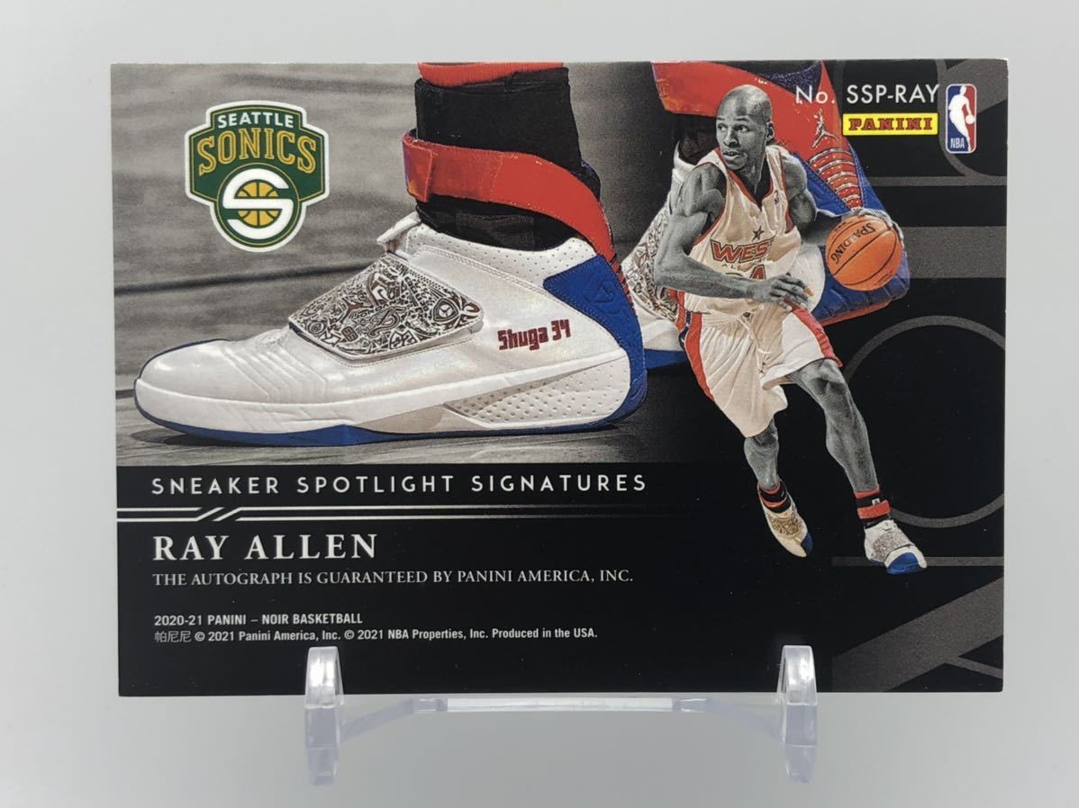 2020-21 PANINI NOIR 99枚限定 RAY ALLEN 直筆サインカード SNEAKER 