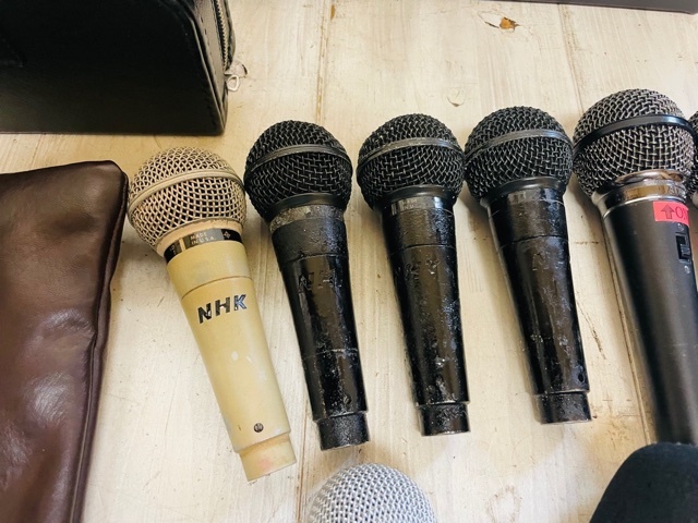 稀少ダイナミックマイク8本セット!! SHURE シュアー AIWA DM-H80 SM-78