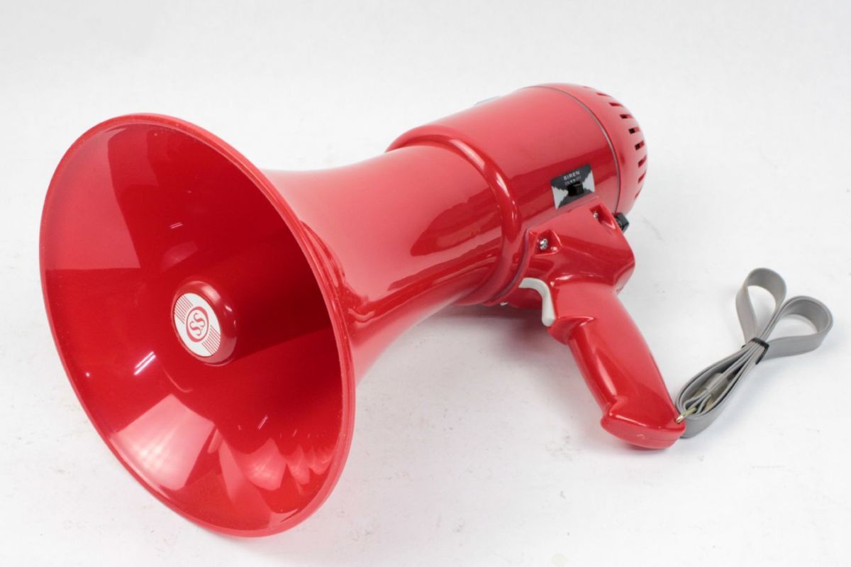 赤 ER-1115S 拡声器・メガホン (最大出力23W)（TOA 防滴メガホン