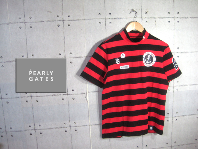 美品&frasl;PEARLY GATESパーリーゲイツ&frasl;ソルディフェンダー半袖ボーダー