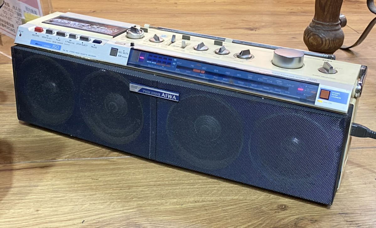 昭和レトロ AIWA アイワ ラジカセ CS-J50