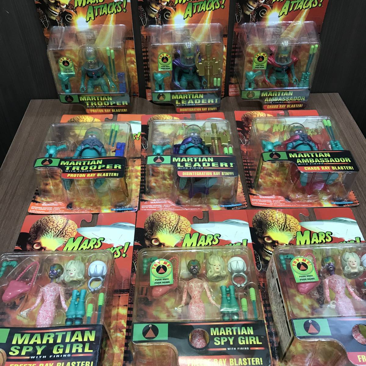 【やや傷や汚れあり （詳細）】Mars Attacks Martian Action Figure マーズアタック アクションフィギュア 9体
