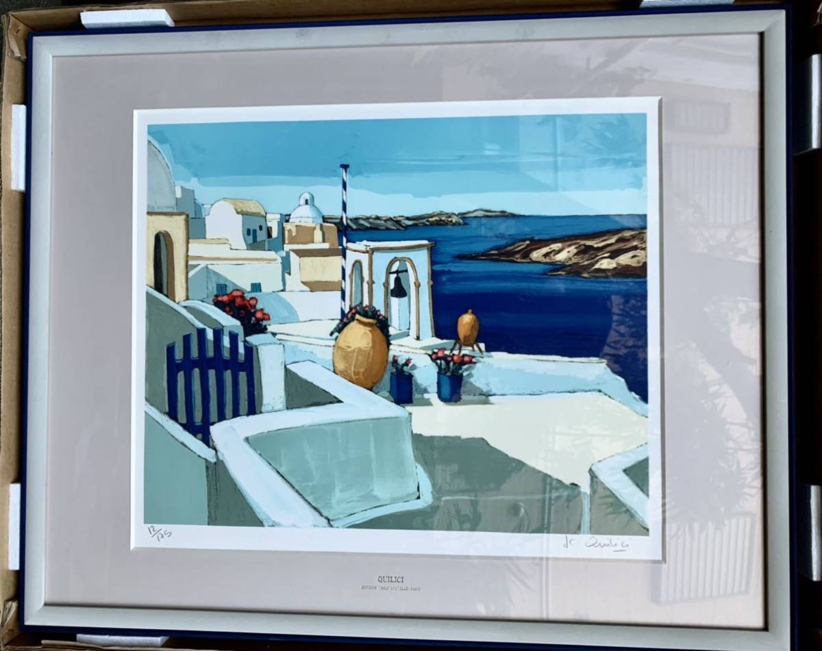 BK293 ジャン・クロード・キリチ 「ミコノス島の花と光 」 76⁄250 絵画