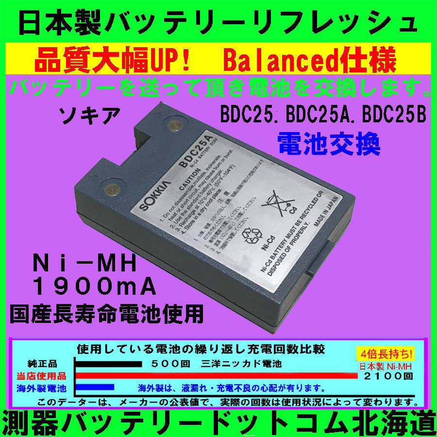 【未使用】【電池交換のみ】ソキアBDC25.BDC25A.BDC25B電池交換します(ソキア SET5.SET6)日本製電池なので長寿命、容量アップ の落札情報詳細 ヤフオク落札価格情報 【未使用】【電池交換のみ】ソキアBDC25.BDC25A.BDC25B電池交換します(ソキア SET5.SET6)日本製電池なので長寿命、容量アップ の落札情報詳細 ヤフオク落札価格情報